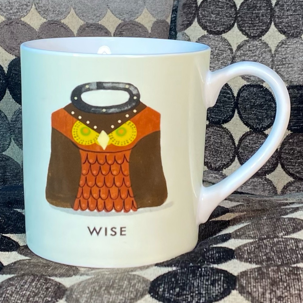 Lenox / kate spade ♠️ New York “Wise” Mug Off White/Orange/Brown/Yellow